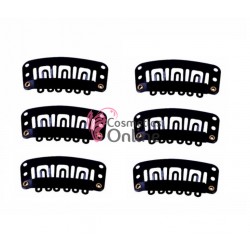 Clipsuri /Cleme Clip-On pentru extensii de 3,2 cm, 15 buc Cod: 04 - Negre 